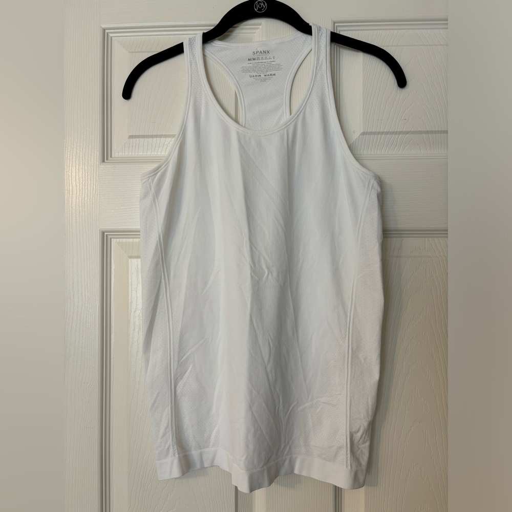 SPANX Racerback Tank White Size M - Picture 1 of 9